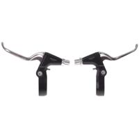 VWP remgreepset 2-vinger v-brake zwart/zilver