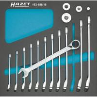 Hazet 163-186/16 Steek-ringsleutelratelset 12-delig Sleutelbreedte (metrisch) 8 - 19 mm - thumbnail