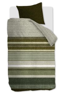 Beddinghouse Dekbedovertrek Arvin Olive Green 140 x 200/220 cm + 1x 60 x 70 cm