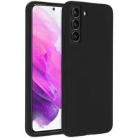Accezz Liquid Silicone Backcover Samsung Galaxy S22 Plus Telefoonhoesje Zwart