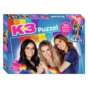 Studio 100 K3 puzzel met poster, 104st.