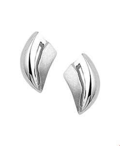 Oorknoppen mat-glans zilver 8 mm x 6 mm