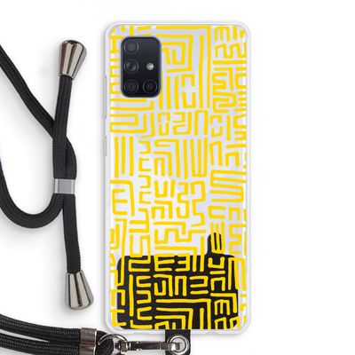 Majorelle Blue Print: Samsung Galaxy A71 Transparant Hoesje met koord