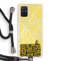 Majorelle Blue Print: Samsung Galaxy A71 Transparant Hoesje met koord