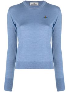 Vivienne Westwood pull en maille fine à broderies Orb - Bleu