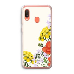 Wilde bloemen: Samsung Galaxy A20e Transparant Hoesje