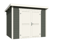 Blokhut Mila 250x200 Green Grey-Wit - Outdoor life