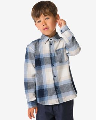 HEMA Kinderoverhemd Ruiten Blauw (blauw)