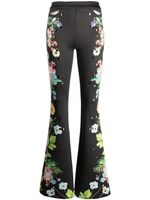 Cynthia Rowley pantalon évasé à fleurs - Noir - thumbnail