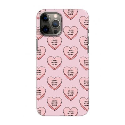 Chicks before dicks: Volledig geprint iPhone 12 Pro Hoesje