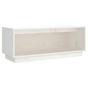 vidaXL Tv-meubel 90x35x35 cm massief grenenhout wit