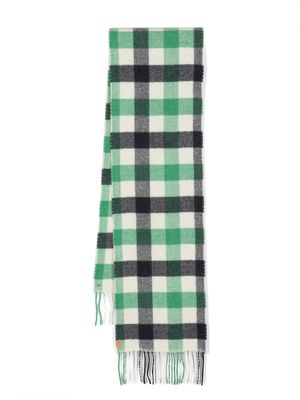 Woolrich Kids écharpe en laine mélangée à carreaux - Vert