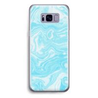 Waterverf blauw: Samsung Galaxy S8 Plus Transparant Hoesje