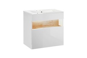 Comad Bahama White badkamermeubel 60cm met witte wastafel en kraangat wit