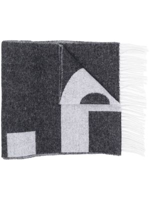 A.P.C. écharpe en maille à logo - Noir