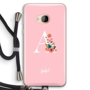 Pink Bouquet: HTC U Play Transparant Hoesje met koord