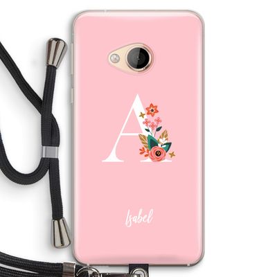 Pink Bouquet: HTC U Play Transparant Hoesje met koord