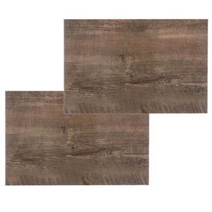 Set van 8x stuks placemats hout print eiken PVC 45 x 30 cm