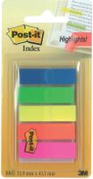 Post-it index translucent, ft 11,9 x 43,2 mm, houder met 20 tabs in 5 verschillende kleuren - thumbnail