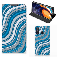 Samsung Galaxy A60 Hoesje met Magneet Waves Blue