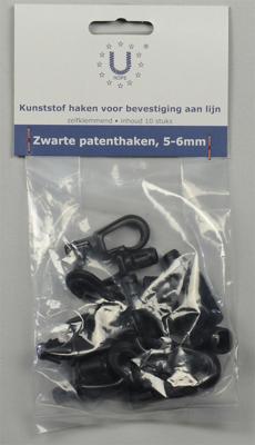 U-rope Elastiekhaak Nylon 5-6 Mm Zwart (10) Default