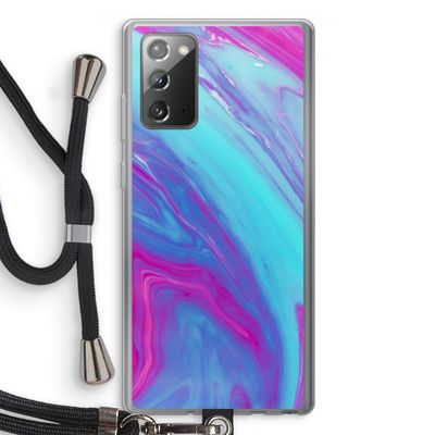 Zweverige regenboog: Samsung Galaxy Note 20 / Note 20 5G Transparant Hoesje met koord