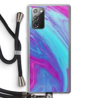 Zweverige regenboog: Samsung Galaxy Note 20 / Note 20 5G Transparant Hoesje met koord