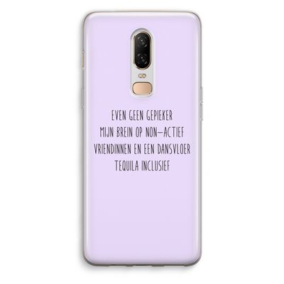 Tequila: OnePlus 6 Transparant Hoesje