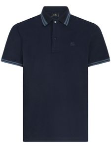 ETRO polo à logo Pegaso brodé - Bleu