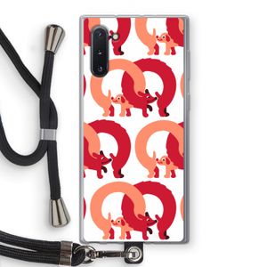 Dogs: Samsung Galaxy Note 10 Transparant Hoesje met koord