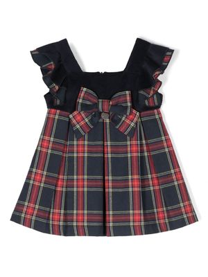 Lapin House robe imprimée à détail de nœud - Bleu