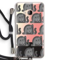 Cats: HTC U Play Transparant Hoesje met koord