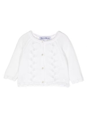 Tartine Et Chocolat cardigan en maille pointelle - Blanc