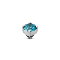 Melano Twisted Glint Steentje Aqua Blue | Zilver Melano Twisted Glint Steentje Aqua Blue | Zilver