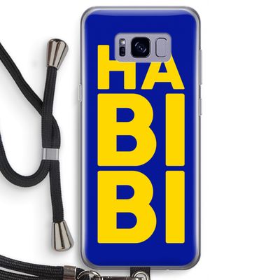 Habibi Blue: Samsung Galaxy S8 Transparant Hoesje met koord