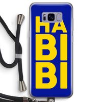Habibi Blue: Samsung Galaxy S8 Transparant Hoesje met koord
