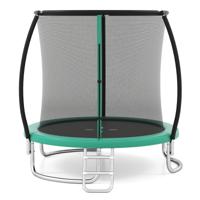 Ø244 cm Trampoline met Ladder & Veiligheidsnet Rond Tuintrampoline Kindertrampoline Groen