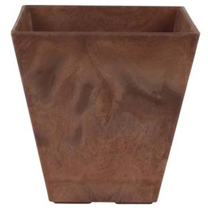 Steege Plantenbak - vierkant - gerecycled kunststof - bruin - 15 cm