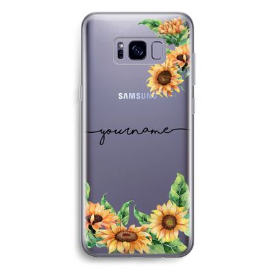Zonnebloemen: Samsung Galaxy S8 Plus Transparant Hoesje