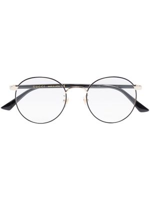 Gucci Eyewear lunettes de vue à monture ovale - Noir