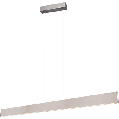 LED Hanglamp - Trion Hala - 35W - Aanpasbare Kleur - Aanraakschakelaar - IP20 - Rechthoek - Mat Nikkel - Metaal