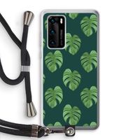 Monstera leaves: Huawei P40 Transparant Hoesje met koord