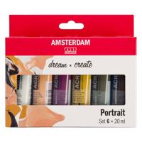 Bruynzeel Amsterdam standard series acrylverf portret set 20ml, 6dlg.
