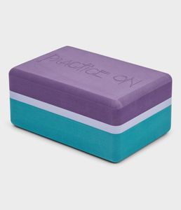 Manduka UpHold Yoga Blok EVA-Schuim Paars/Blauw Rechthoekig - 23 x 15 x 10 cm