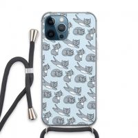 Poezen: iPhone 13 Pro Max Transparant Hoesje met koord