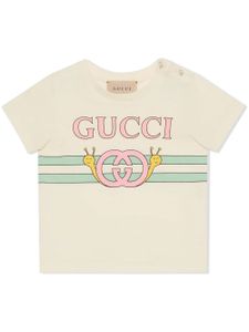 Gucci Kids t-shirt en coton à imprimé graphique - Tons neutres