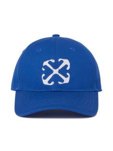 Off-White Kids casquette en coton à imprimé Arrow - Bleu