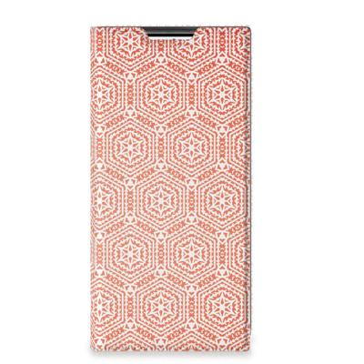 Samsung Galaxy S22 Ultra | Hoesje met Magneet | Pattern Orange