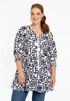 Yoek Tuniek wide bottom ziptape MAZE | Wit | Maat 50/52