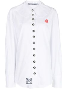 Chopova Lowena chemise en coton à patch logo - Blanc